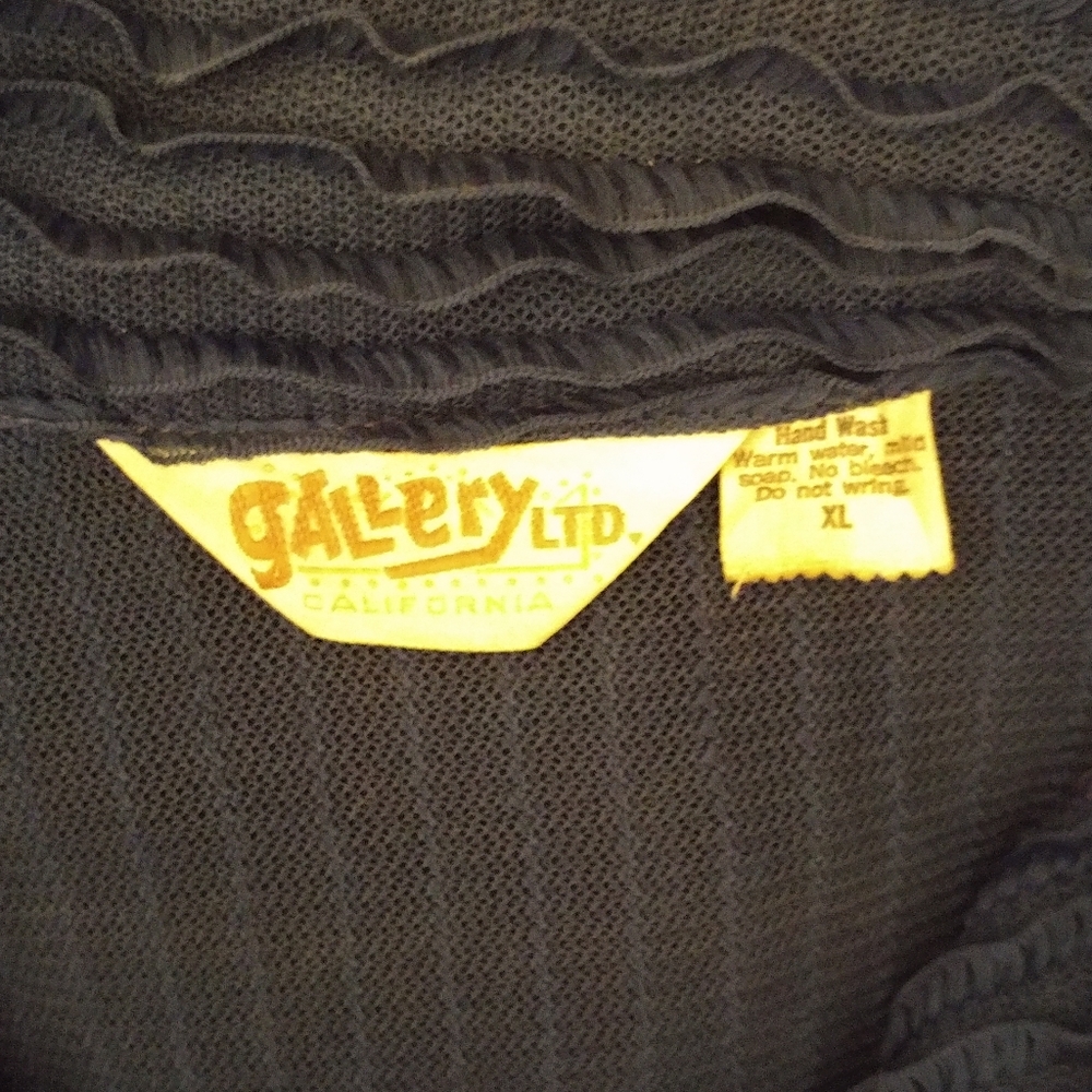Blue Ruffle Shirt - Size XL - By GALLERY LTD - Picture 5 of 8